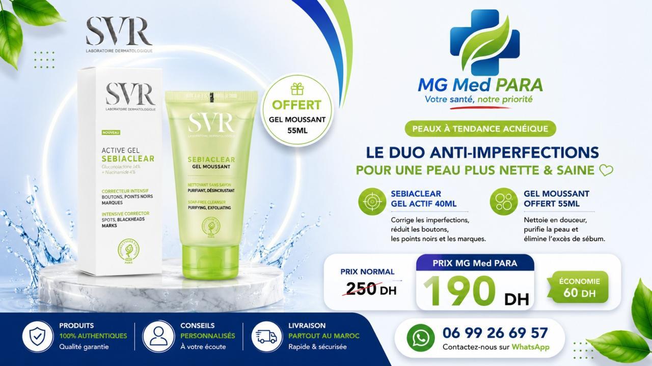 SVR — Duo Anti-Imperfections Sebiaclear + Gel Moussant Offert